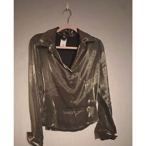 Anxiety metallic vintage 90 s Blouse size Large